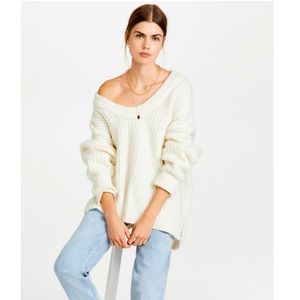 Free People Chunky Bell Neck Sweater